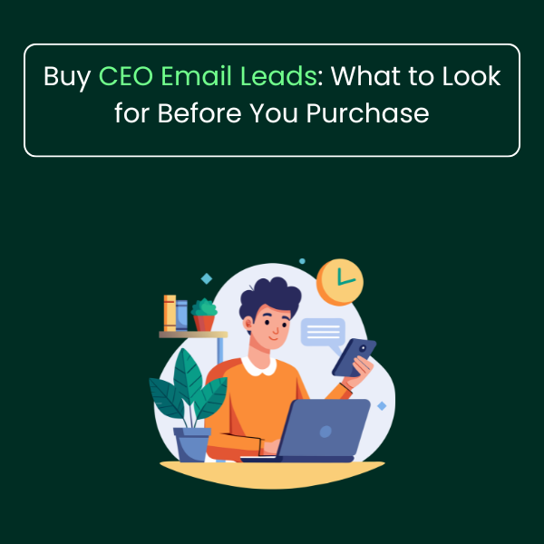 Buy CEO Email Leads with verified CEO contact information for targeted B2B sales